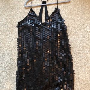 Size 12 H&M black sequin dress